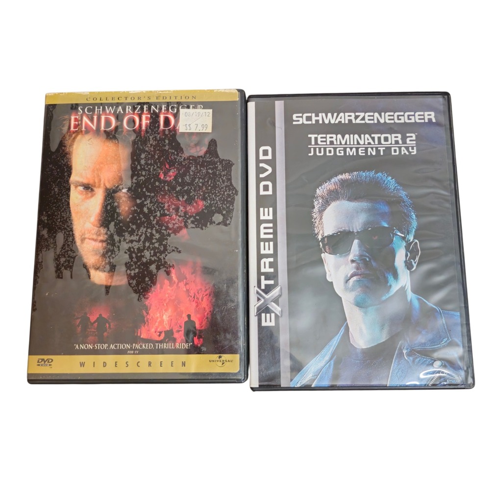 Arnold Schwarzenegger DVD Lot Terminator 2 Judgment Day & End of Days Condition